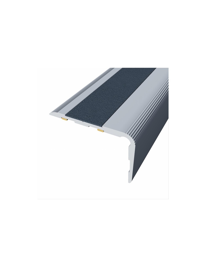 Cantonera 60x40 antidesliz. adhesivo (03) Alum. plata 300cm