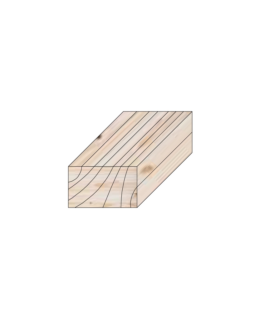 Rastrel de pino cuperizado 2100x45x45mm calibrado Clase 4 - 4C/R	