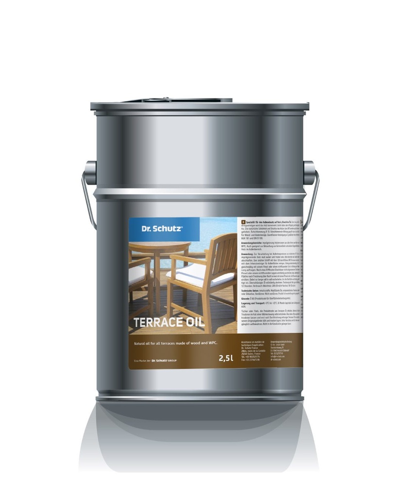 DR SCHUTZ Aceite especial a base vegetal para todo tipo de maderas exteriores 2L = 25m2