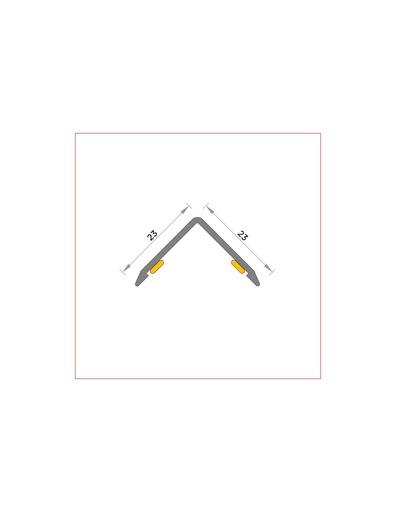 [BGB3058427001C] Angulo 23x23  Roble (84) adhesivo 270cm	