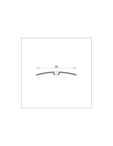 [BG0040108312B] Perfil dilatación/transición para atornillar aluminio 03 - 83cm