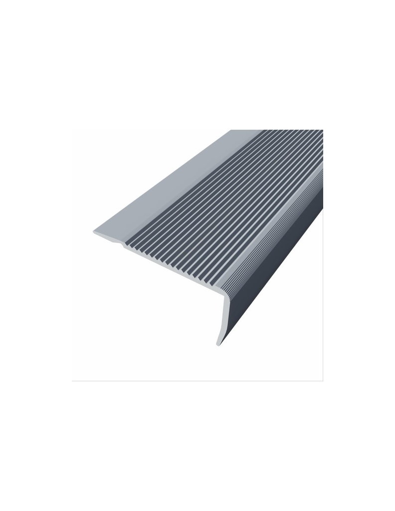 Aluminio Plata (03) Cant. escalera 44x22 Estriada 300cm