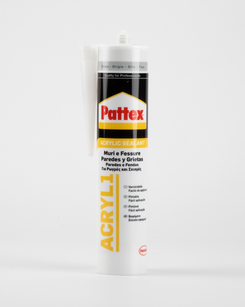 Pattex Masilla Acrilica 1 Gris  Cart 300 ml   25ud caja