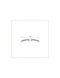 [BG3030327012A] Media caña 30 mm atorn. (03) Alum. plata 270 cm 