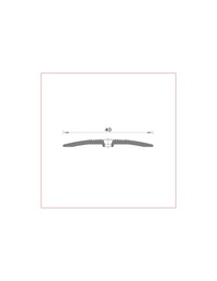 [BG3090327012A] Media caña 40 mm estr. atorn. (03) Alum. plata 270 cm 