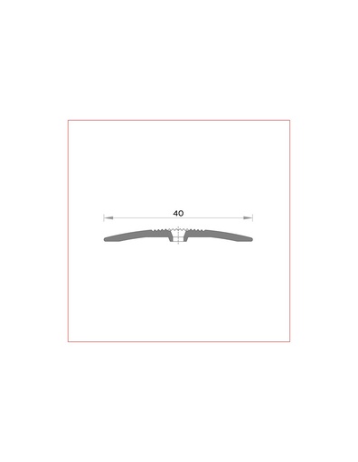 [BG3090327012A] Media caña 40 mm estr. atorn. (03) Alum. plata 270 cm 