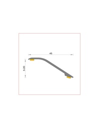 [BG3760309001B] Transición Alta Aluminio PLata (03) Dif Nivel 5-20mm 90cm Blister