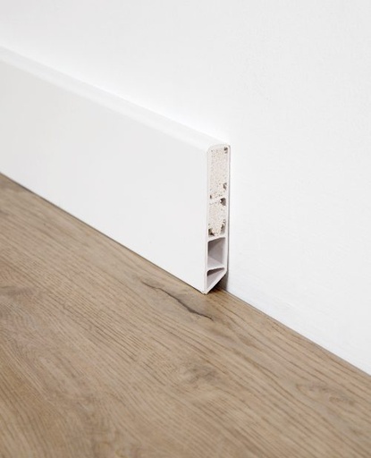 [DFBLAN83] Zocalo PVC ESPUMADO 2250x80x14 Blanco hidrófugo e ignifugo