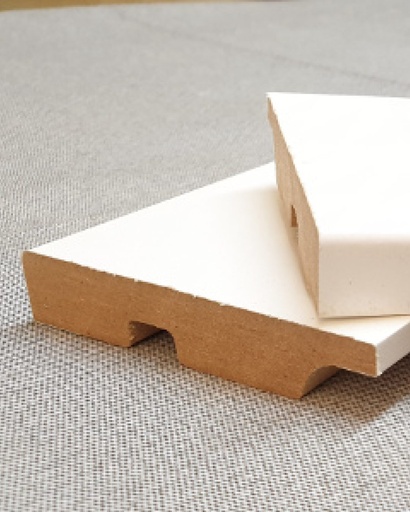 [C8RPAPLAC] Rodapié MDF Papel Lacado Blanco 78x14mm
